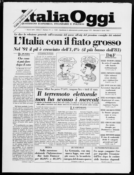 Italia oggi : quotidiano di economia finanza e politica